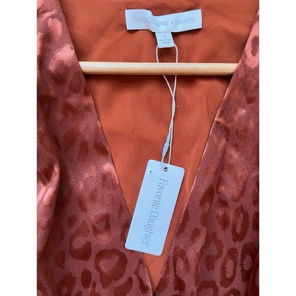 NWT Favorite Daughter x Nuuly The Joan Dress in Chocolate Jacquard, Size Small - Picture 8 of 12